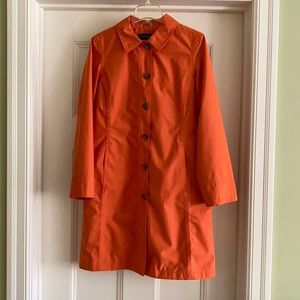 Lands’ End Orange Raincoat